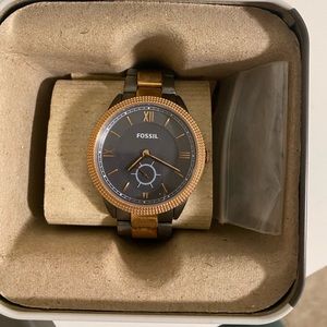 Fossil Watch - Grey and Gold